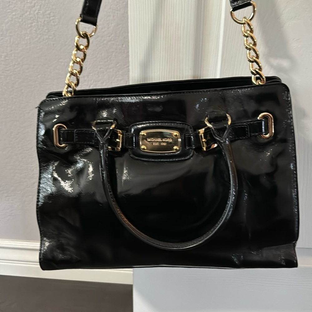 Black Michael Kors Bag Patent Leather